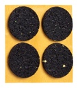 Antirutsch-Pads, selbstklebend, schwarz, 4 St. | Ø 35 mm | Stärke: 3 mm (4 Stk.)