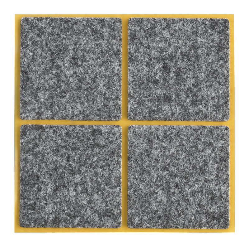 [2720002V-SQ65] Filzgleiter sk SLIM-1,7 mm, grau, quadr. | 65 x 65 mm (40 Stk.)