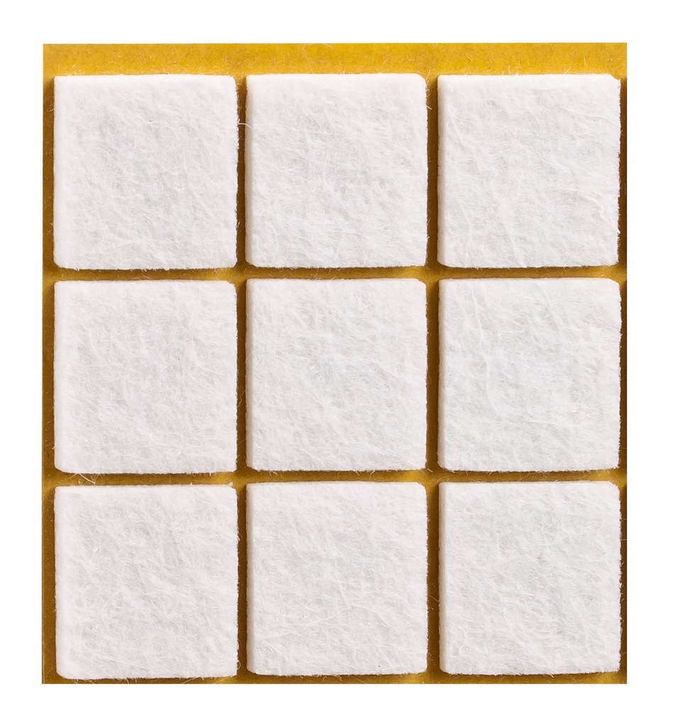 [2730000V-SQ30] Filzgleiter sk STANDARD-3,0 mm, weiß, quadr. | 30 x 30 mm (90 Stk.)