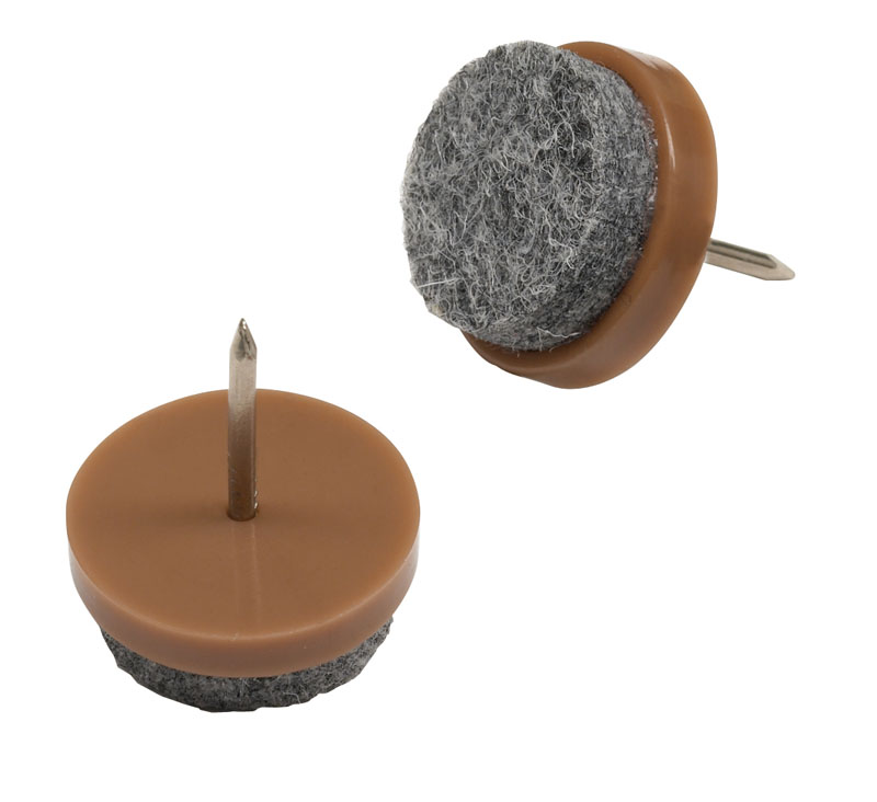 Filzgleiter z. Nageln (100 Stk.) | braun | Ø 17 mm