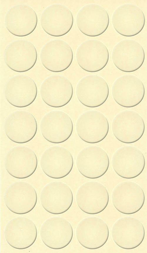 [250094V-D20] Selbstklebende Abdeckkappen f. Möbel - Ø 20 mm | Dekor: "Vanille-warm" (28 Stk.)