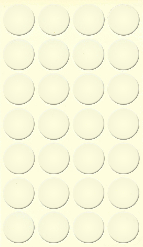 [250305V-D20] Selbstklebende Abdeckkappen f. Möbel - Ø 20 mm | Dekor: "Vanille-kalt" (28 Stk.)