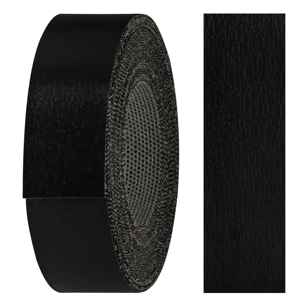 Melaminkantenumleimer m. Schmelzkleber, (L) 5 m | (B) 21 mm | Dekor: Schwarz-Struktur