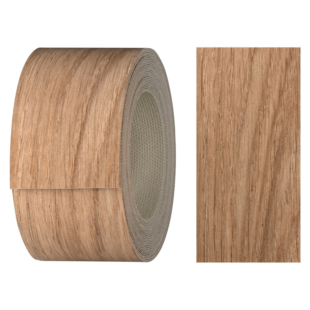 [24400290V-L5] Melaminkantenumleimer m. Schmelzkleber, (L) 5 m | (B) 40 mm | Dekor: Eiche geoelt