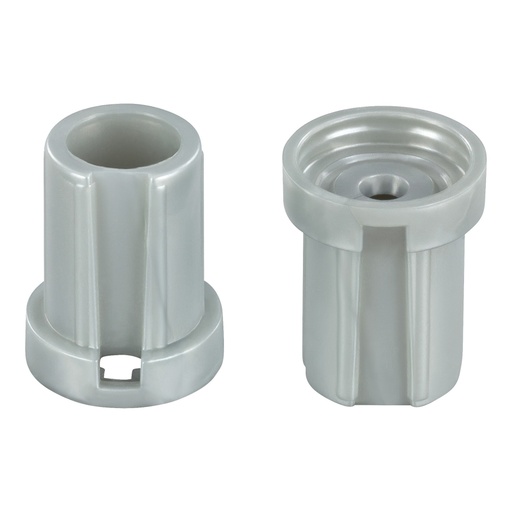 [6077-SI20] QuickClick Basis-Hülse,grau | Ø-Stahlrohr: 18mm (außen) 14 mm (innen) | 20 Stk.