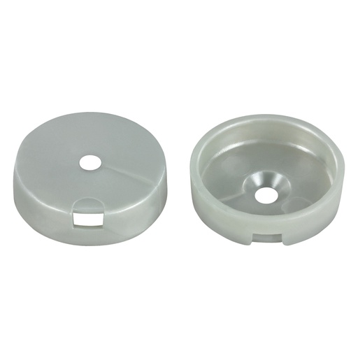 [6025V-D30] QuickClick Basisteil z. Schrauben, grau  | Ø 30 mm | (20 Stk.)