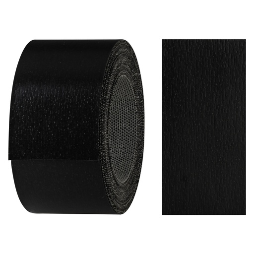 [24400008V-L5] Melaminkantenumleimer m. Schmelzkleber, (L) 5 m | (B) 40 mm | Dekor: Schwarz-Struktur
