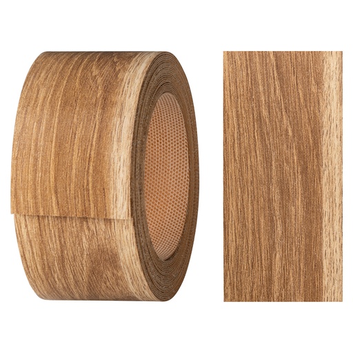 [24400188V-L5] Melaminkantenumleimer m. Schmelzkleber, (L) 5 m | (B) 40 mm | Dekor: Eiche Africa