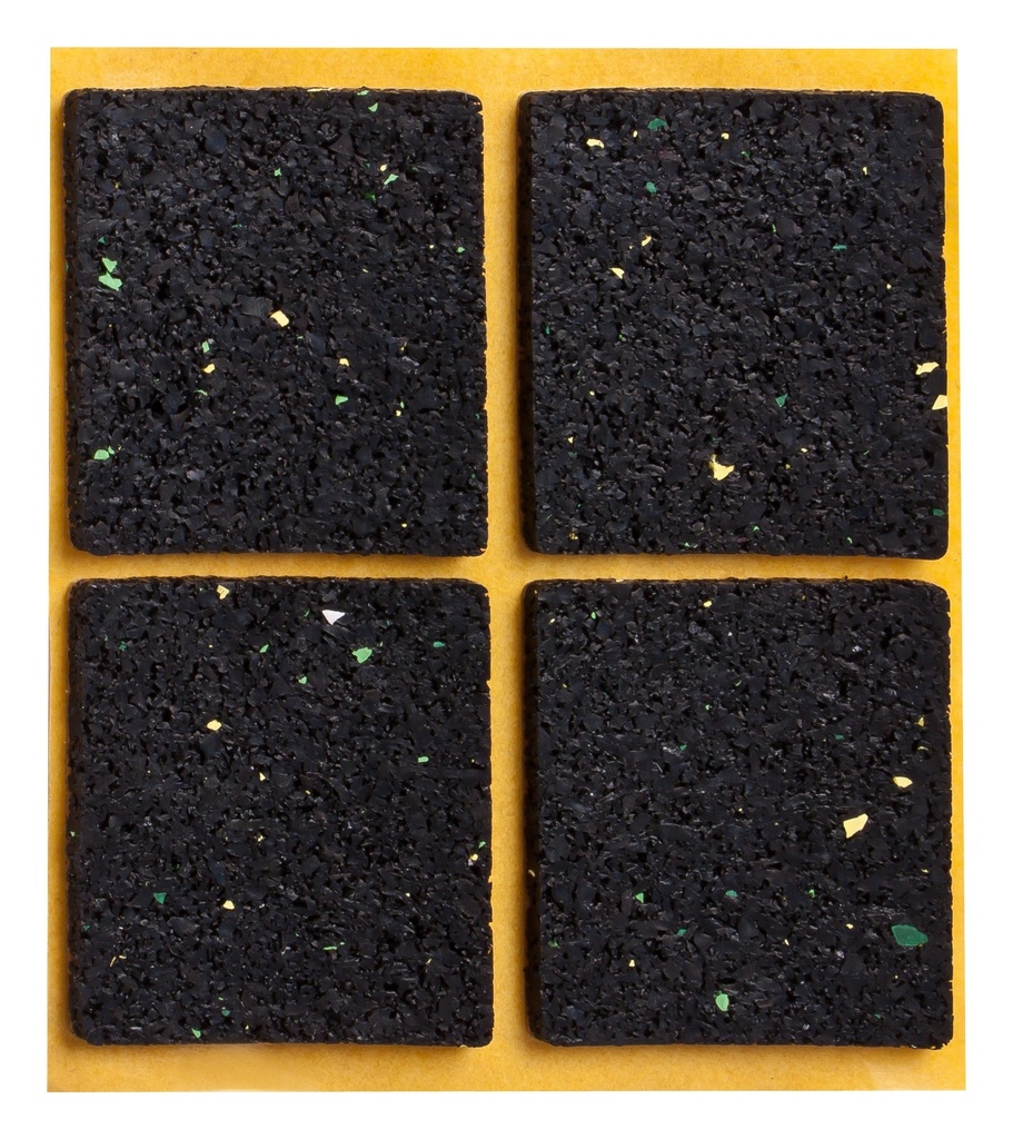 Antirutsch-Pads, selbstklebend, schwarz, 4 St. | 48 x 48 mm | Stärke: 3 mm (4 Stk.)