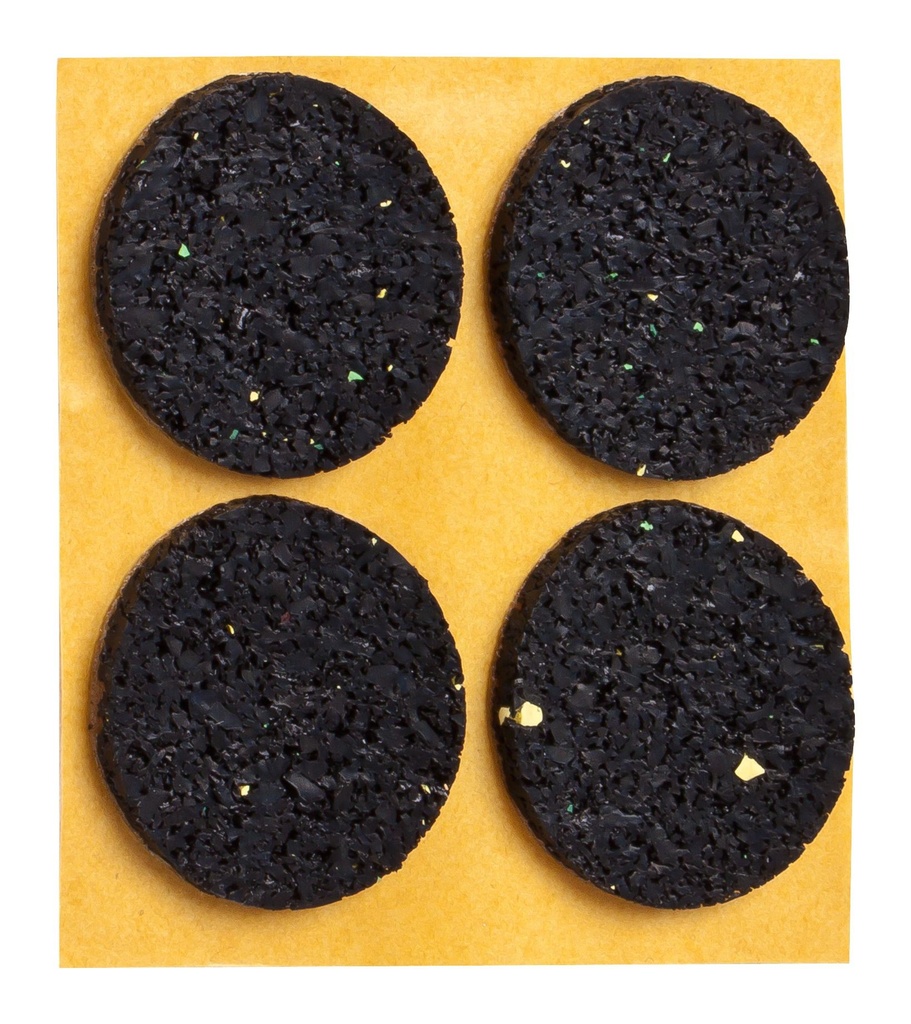 Antirutsch-Pads, selbstklebend, schwarz, 4 St. | Ø 35 mm | Stärke: 3 mm (4 Stk.)