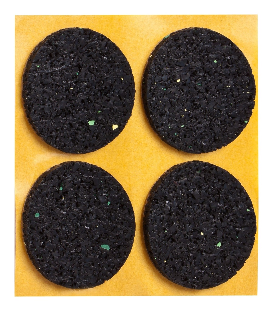 Antirutsch-Pads, selbstklebend, schwarz, 4 St. | Ø 42 mm | Stärke: 3 mm (4 Stk.)