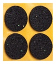Antirutsch-Pads, selbstklebend, schwarz, 4 St. | Ø 42 mm | Stärke: 3 mm (4 Stk.)