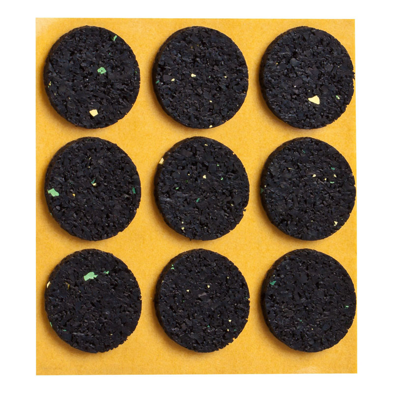 Antirutsch-Pads, selbstklebend, schwarz, 9 St. | Ø 28 mm | Stärke: 3 mm (9 Stk.)