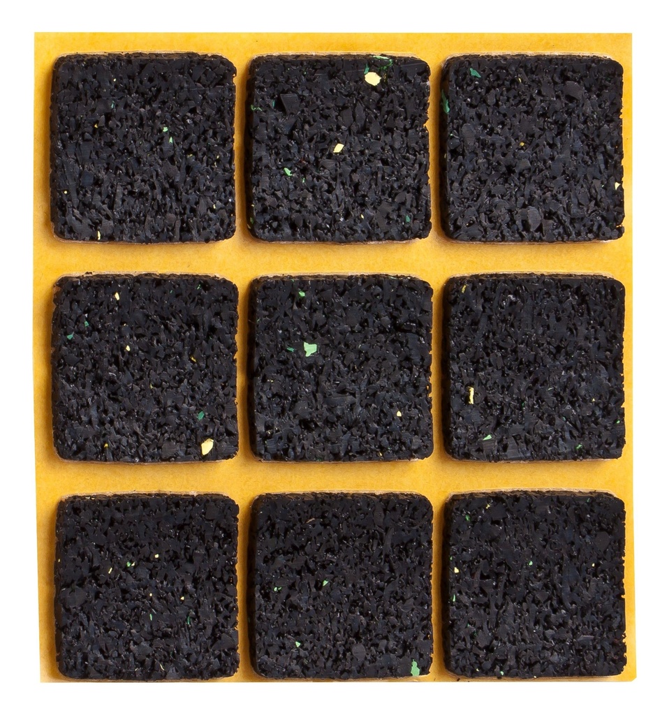 Antirutsch-Pads, selbstklebend, schwarz, 9 St. | 30 x 30 mm | Stärke: 3 mm (9 Stk.)