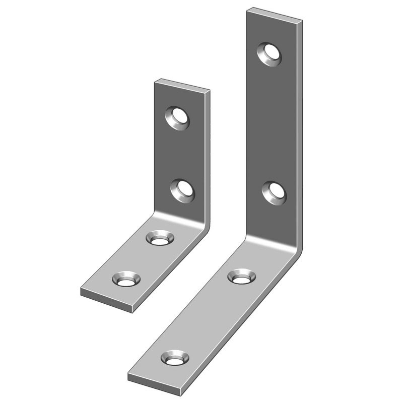 Bastlerwinkel | gelb verzinkt | 30x30x10x1,8 mm (50 Stk.)