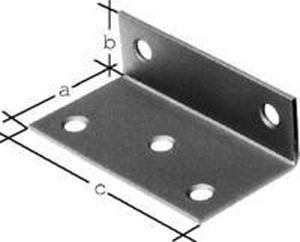 Breitwinkel | gelb verzinkt | 75x25x40x2 mm (20 Stk.)