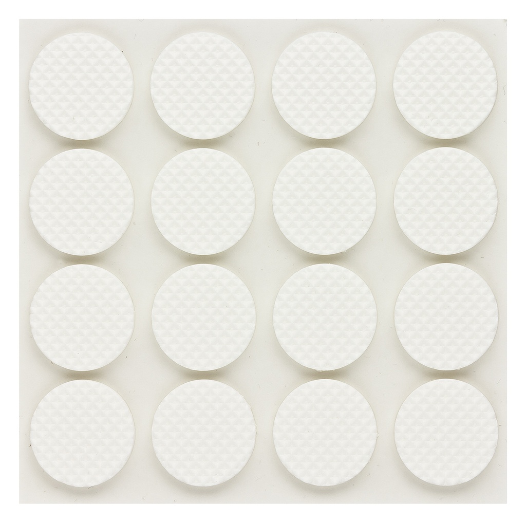 EVA-Pads, selbstklebend, weiß, Einzelstreifen | Ø 22 mm | Stärke: 3 mm (16 Stk.)