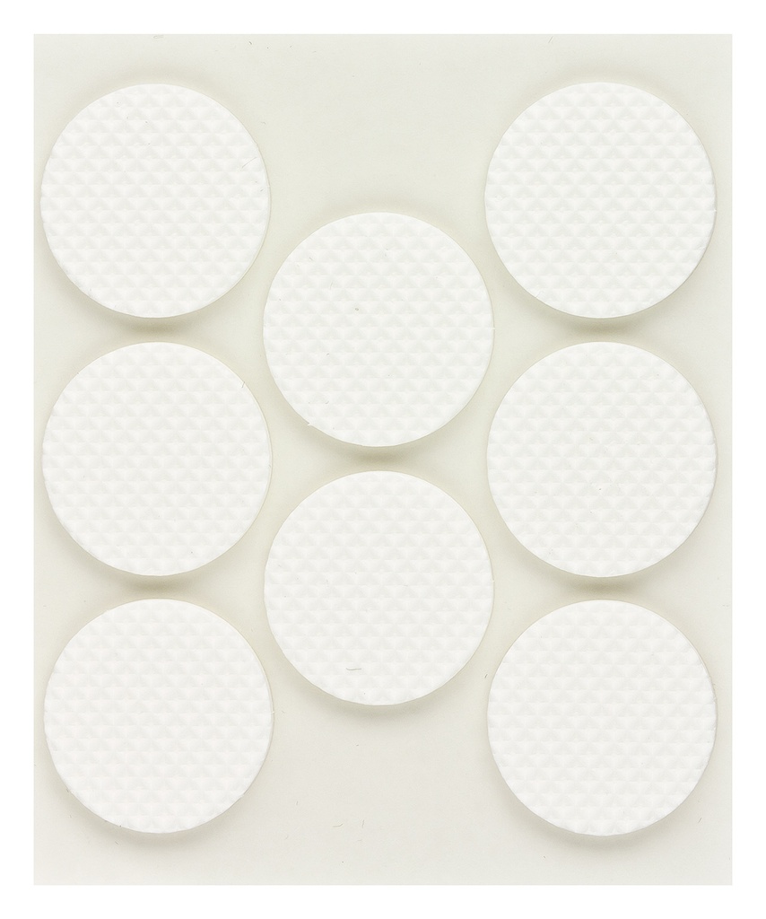 EVA-Pads, selbstklebend, weiß, Einzelstreifen | Ø 28 mm | Stärke: 3 mm (8 Stk.)