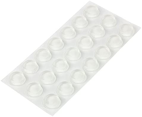 Elastikpuffer - zylindrisch, transparent | Ø 20mm | Höhe: 6,2mm (21 Stk./Streifen)