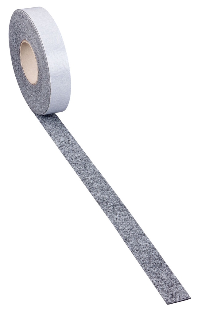 Filzband selbstkl. (L) 12,5 m / 1,7 mm stark, grau | Breite: 30 mm