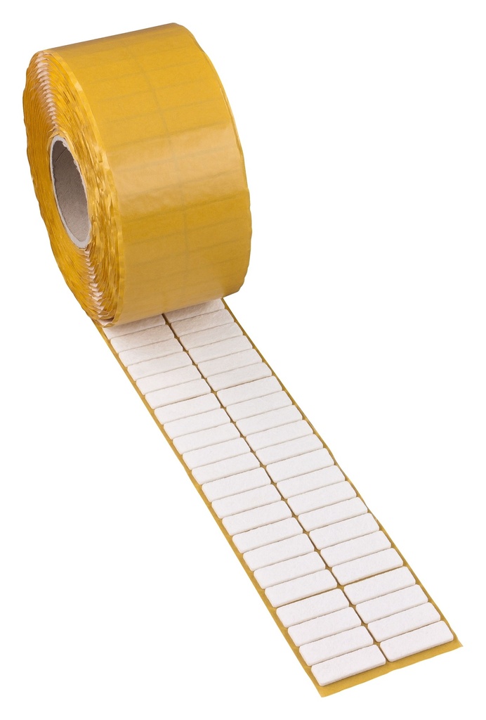 [2840V-RV1545] Filzgleiter selbstkl. STANDARD- 3,0 mm stark, weiß | rechteckig, 15 x 45 mm