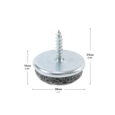 Filzgleiter zum Schrauben (16 Stk.) | Ø 28 mm