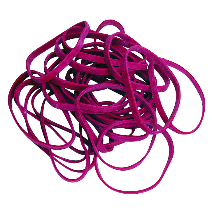 Gummibänder, rot | Breite: 3mm (1kg) | Ø 100 mm