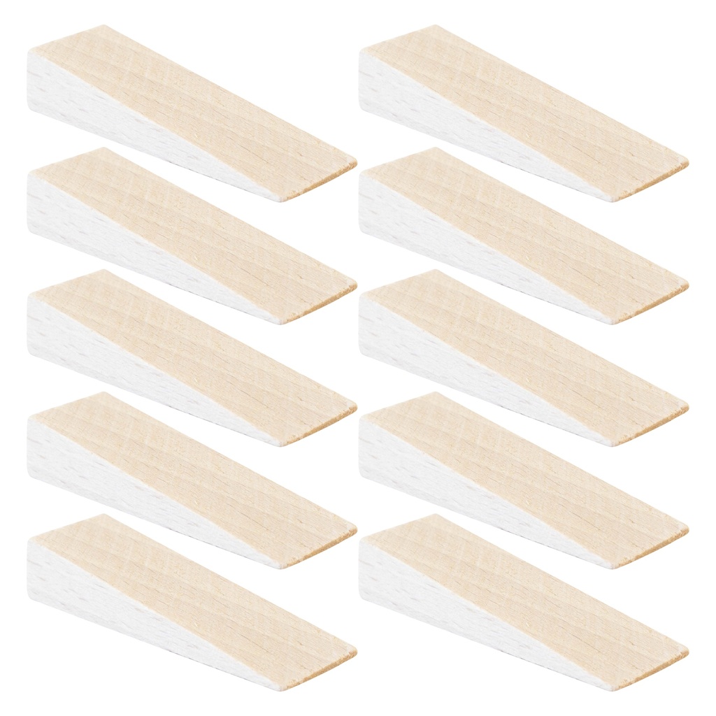Hartholzkeile aus Buche natur (10 Stück) | (LxBxH) 65 x 20 x 12 mm