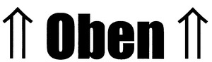 Hinweis-Etiketten 8 Stk./Blatt signalrot, 99x69 mm | Aufdruck: "Oben"