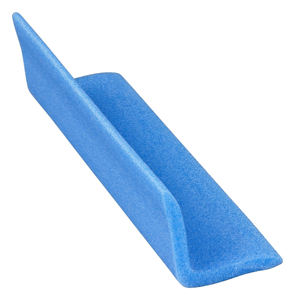 Kantenschutz L-Winkel aus PE-Schaum, OCEAN GREEN| 75 x 75 x 1000 mm | Raumgewicht: +/- 33 Kg/m3 (105 Stangen = 105 lfm.)
