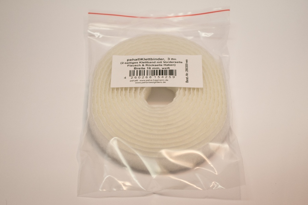 Klettbinder (Haken&Flausch) (B) 16 mm (L) 3 m | weiß