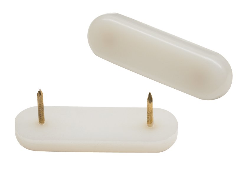 Kunststoffgleiter z. Nageln | 16 x 44mm (16 Stk.) | weiß