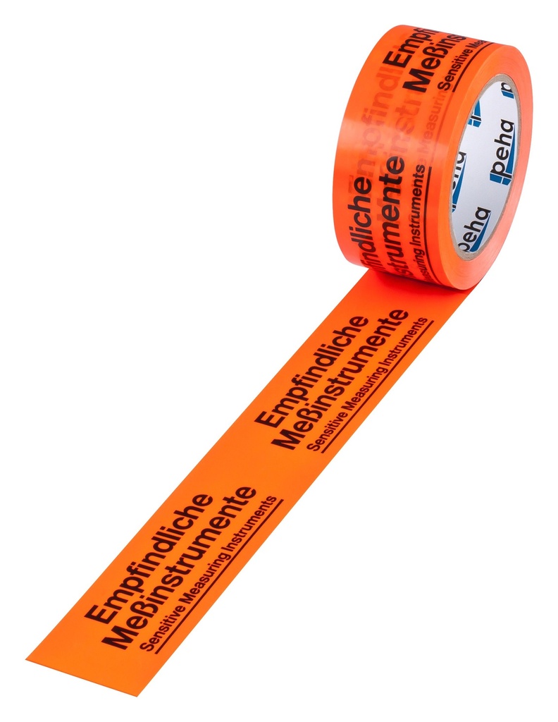 PVC Hinweis-Klebeband (B) 50 mm (L) 66 m | 'Empfindliche Messinstrumente'