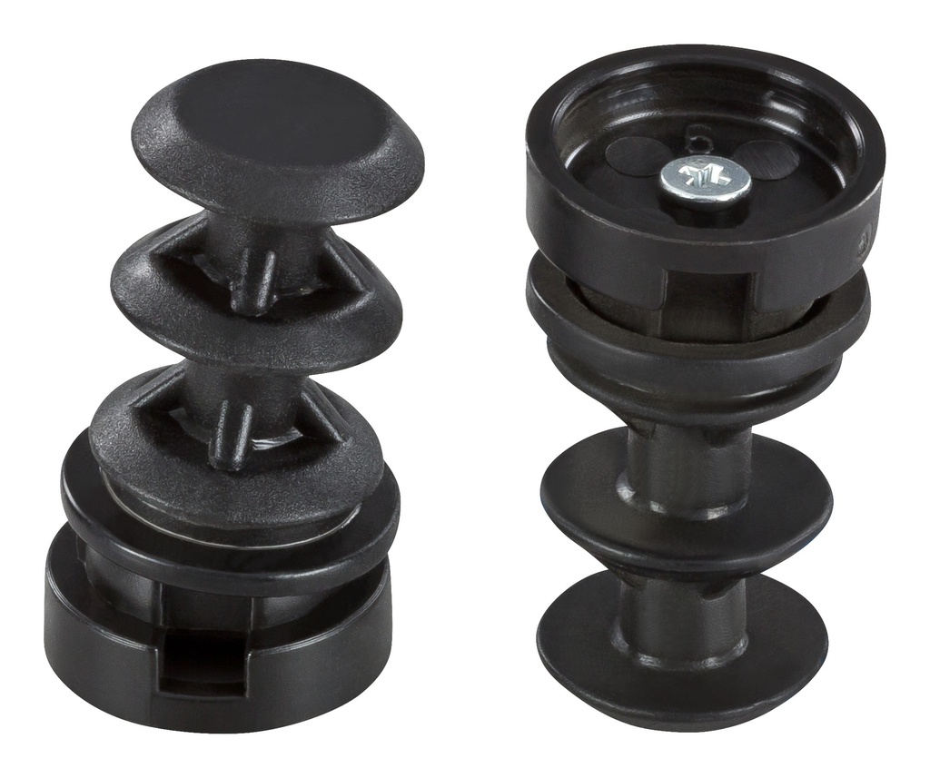QuickClick Basis-Gelenk z. Einstecken, schwarz | Ø-Stahlrohr: 25mm (außen) 21 mm (innen) | 20 Stk.