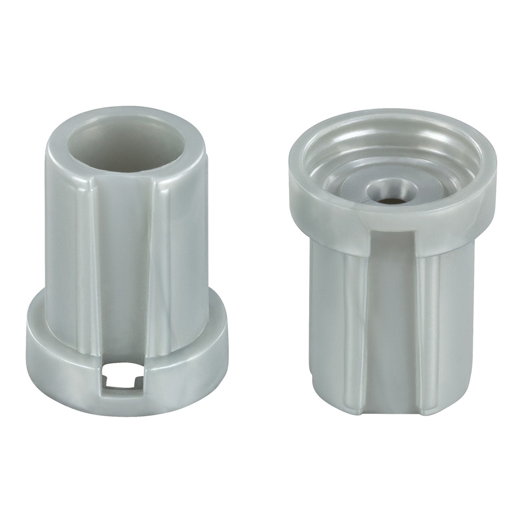 QuickClick Basis-Hülse, grau | Ø-Stahlrohr: 20mm (außen) 16 mm (innen) | 20 Stk.