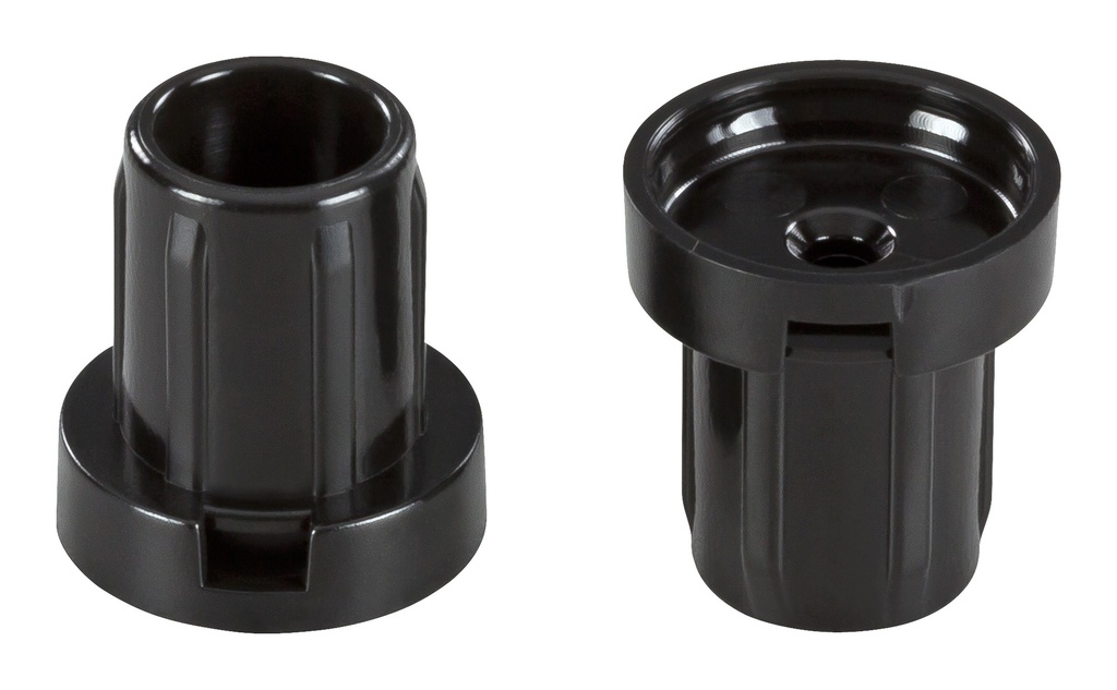 QuickClick Basis-Hülse, schwarz | Ø-Stahlrohr: 22mm (außen) 18 mm (innen) | 20 Stk.