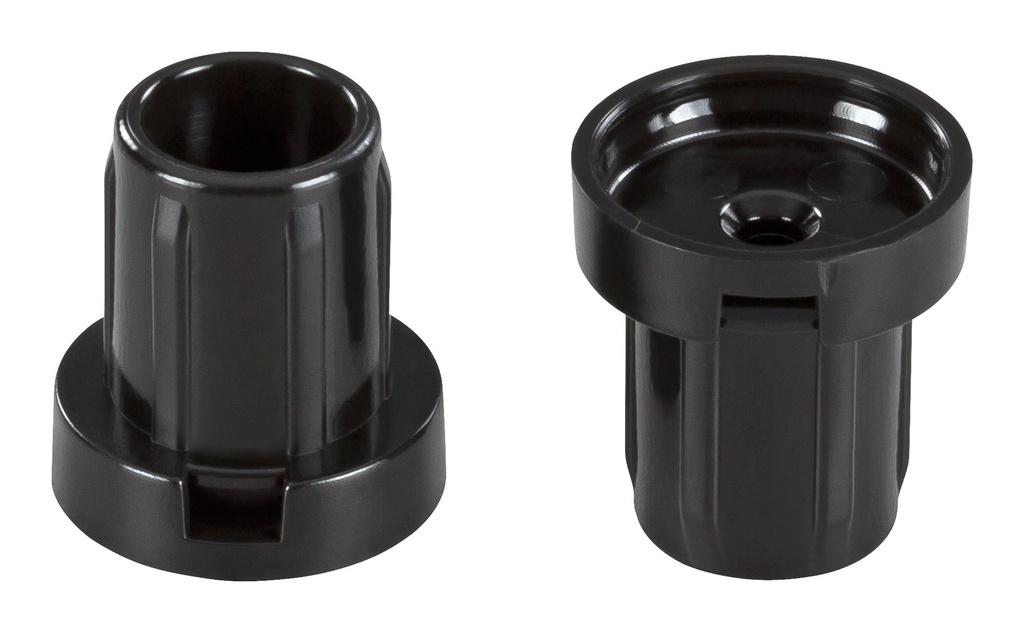 [6079-SC20] QuickClick Basis-Hülse, schwarz | Ø-Stahlrohr: 22mm (außen) 18 mm (innen) | 20 Stk.