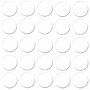 Selbstklebende Abdeckkappen f. Möbel - Ø 14 mm | Dekor: "Weiß-kalt" (25 Stk.)