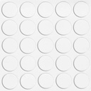 Selbstklebende Abdeckkappen f. Möbel - Ø 14 mm | Dekor: "Weiß-glanz" (25 Stk.)