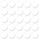 Selbstklebende Abdeckkappen f. Möbel - Ø 14 mm | Dekor: "Kristallweiß" (25 Stk.)