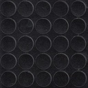 Selbstklebende Abdeckkappen f. Möbel - Ø 14 mm | Dekor: "Schwarz-Lamm" (25 Stk.)