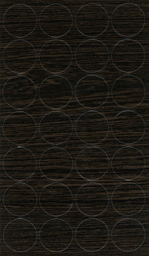 Selbstklebende Abdeckkappen f. Möbel - Ø 14 mm | Dekor: "Zierbelkiefer" (25 Stk.)