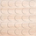 Selbstklebende Abdeckkappen f. Möbel - Ø 14 mm | Dekor: "Ahorn" (25 Stk.)