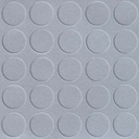 Selbstklebende Abdeckkappen f. Möbel - Ø 14 mm | Dekor: "Aluminium" (25 Stk.)