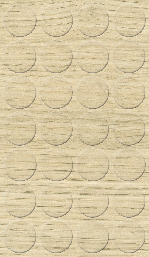 Selbstklebende Abdeckkappen f. Möbel - Ø 20 mm | Dekor: "Eiche Lindberg / Milano" (28 Stk.)