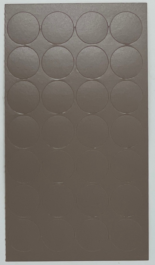 Selbstklebende Abdeckkappen f. Möbel - Ø 20 mm | Dekor: "Cappucino 1" (28 Stk.)