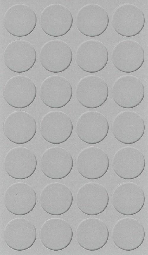 Selbstklebende Abdeckkappen f. Möbel - Ø 20 mm | Dekor: "Platin grau" (28 Stk.)