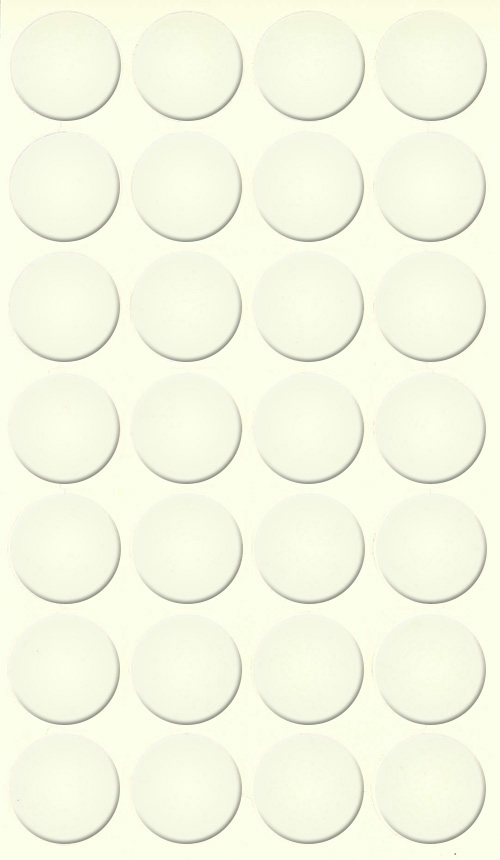 [250095V-D20] Selbstklebende Abdeckkappen f. Möbel - Ø 20 mm | Dekor: "Alabaster" (28 Stk.)