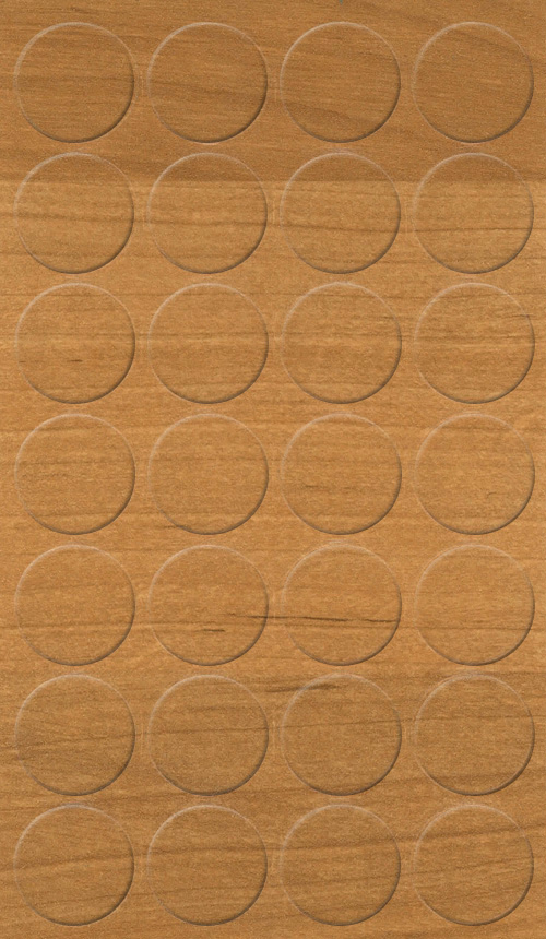 Selbstklebende Abdeckkappen f. Möbel - Ø 20 mm | Dekor: "Erle" (28 Stk.)