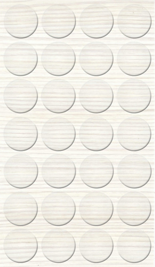 Selbstklebende Abdeckkappen f. Möbel - Ø 20 mm | Dekor: "Lärche Weiß" (28 Stk.)